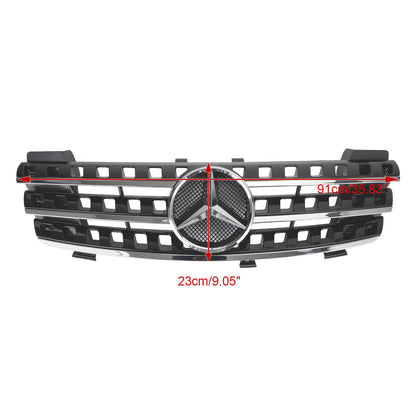 2005 2006 2007 2008 Mercedes Benz ML-Class W164 Blcak Front Grill Bumper Replacement Grille W/ Star Emblem