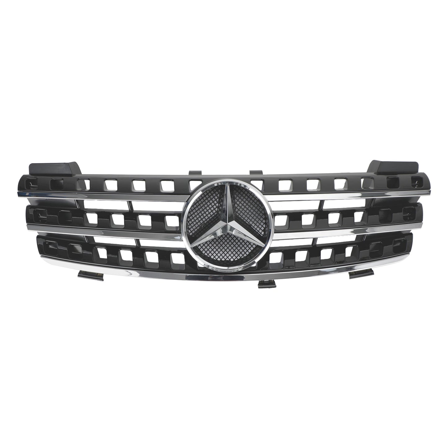 2005 2006 2007 2008 Mercedes Benz ML-Class W164 Blcak Front Grill Bumper Replacement Grille W/ Star Emblem