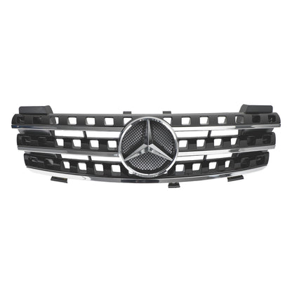 2005 2006 2007 2008 Mercedes Benz ML-Class W164 Blcak Front Grill Bumper Replacement Grille W/ Star Emblem