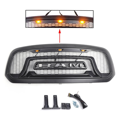 Ram 1500 2013-2018 Dodge Honeycomb Bumper Grill Hood Front Grill