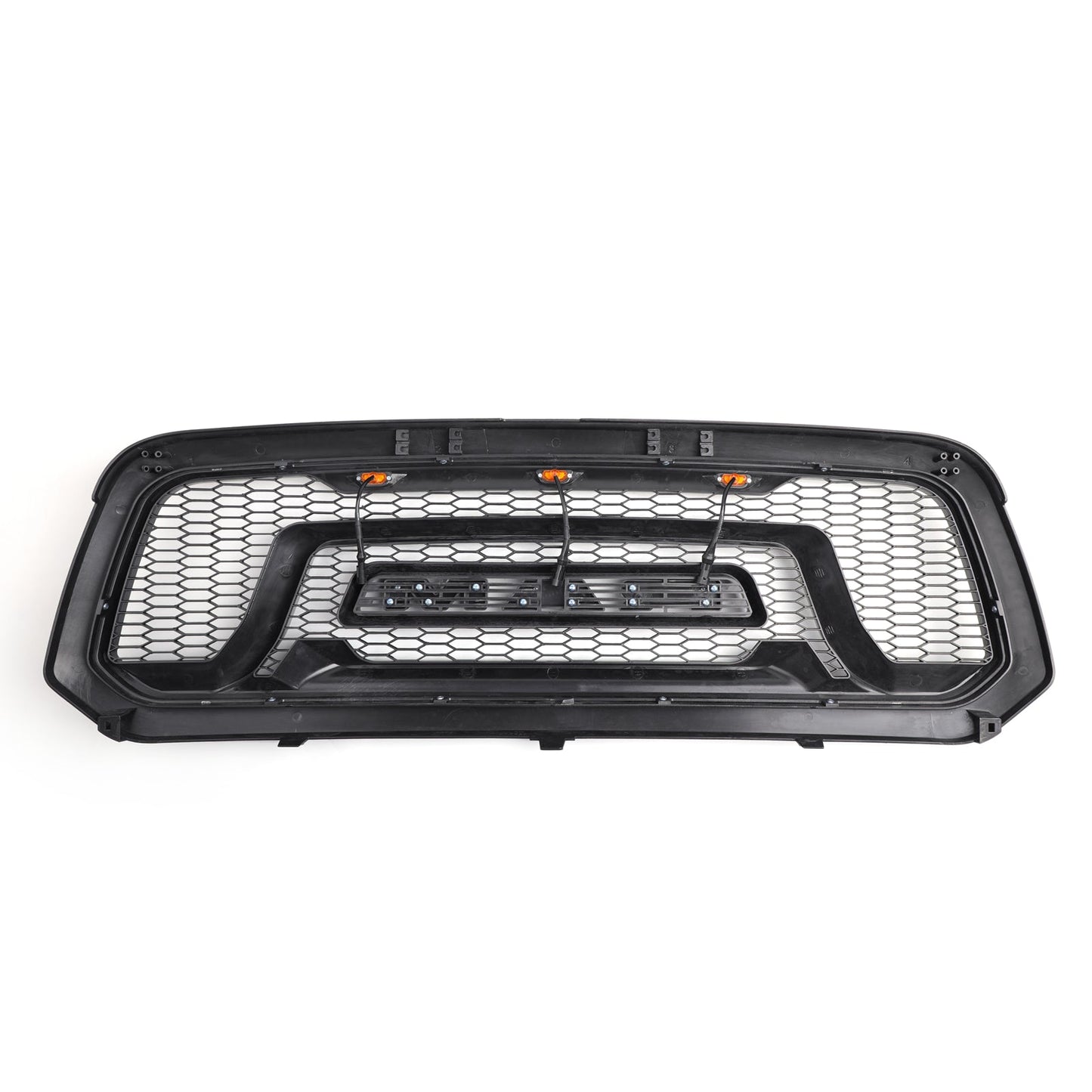 Dodge Ram 1500 2013-2018 Big Horn / Rebel Style Front Bumper Grill Black Replacement Grille W/ LED Light