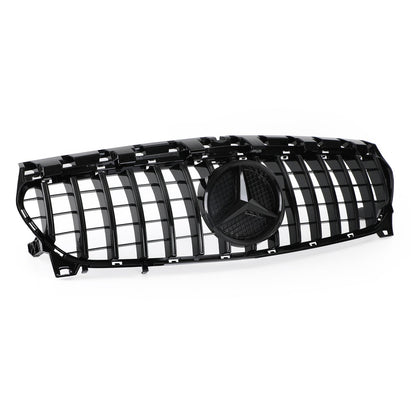2013-2019 Mercedes Benz CLA-Class W117 C117 Front Grill Panamericana GTR Black Grille With Star Emblem