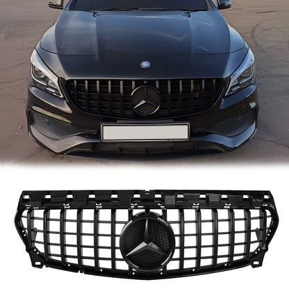 2013-2019 Mercedes Benz CLA-Class W117 C117 Front Grill Panamericana GTR Black Grille With Star Emblem