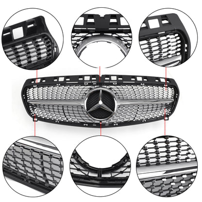 2013-2019 Diamond Style Mercedes Benz CLA-Class Chrome Grille Air Intake Radiator Bumper Grill With Star