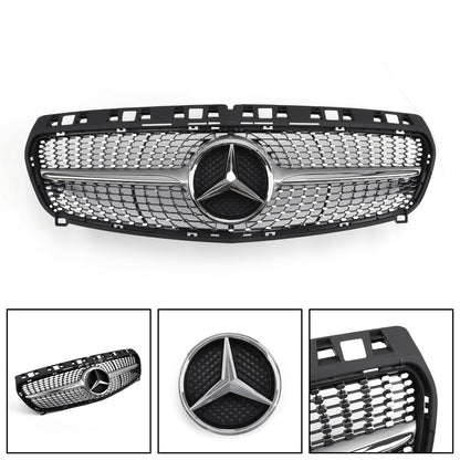 2013-2019 Diamond Style Mercedes Benz CLA-Class Chrome Grille Air Intake Radiator Bumper Grill With Star