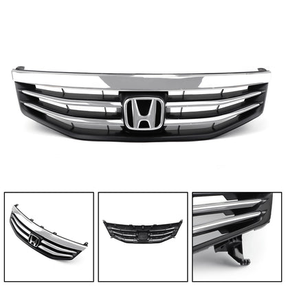 Honda Accord 4 Door 2011 2012 Front Upper Grille Air Intake Radiator Bumper Chrome Grille