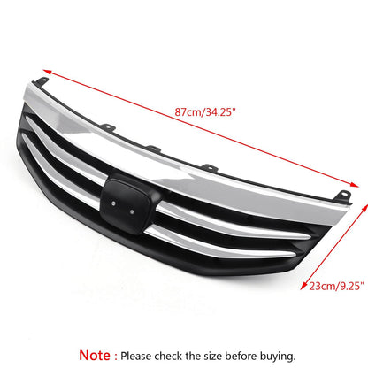 Honda Accord 4 Door 2011 2012 Front Upper Grille Air Intake Radiator Bumper Chrome Grille