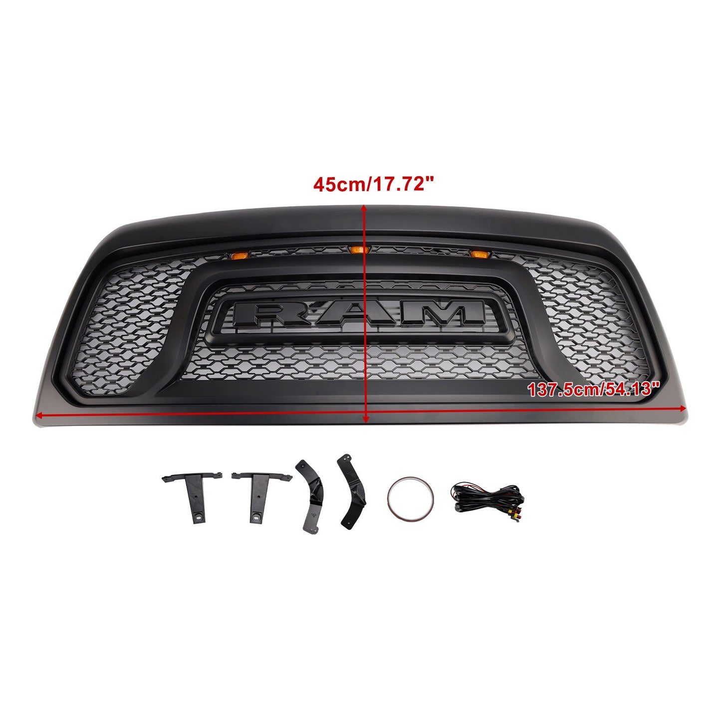 2010-2018 Ram 2500/3500 Laramie Limited Front Bumper Grill W/ Led Light
