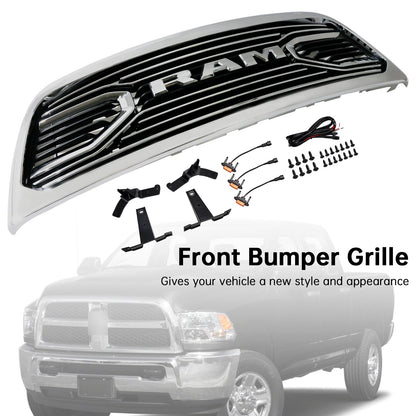 Dodge Ram 2500/3500 2010-2018 Laramie Chrome Front Bumper Grille W/ Led Light