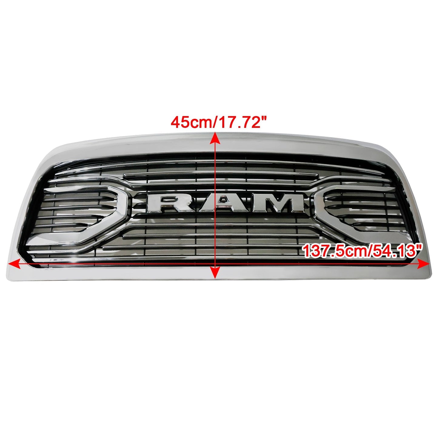 Dodge Ram 2500/3500 2010-2018 Laramie Chrome Front Bumper Grille W/ Led Light