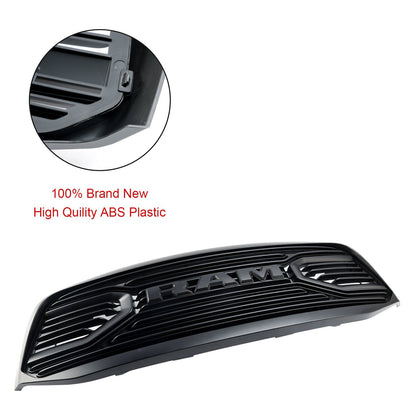 2006-2008 Dodge Ram 1500 2500 3500 Front Bumper Grill Big Horn Style Matt Black Replacement Grille