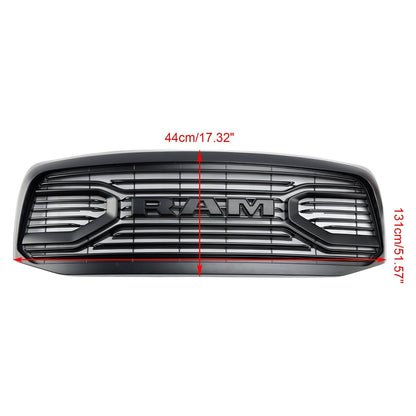 2006-2008 Dodge Ram 1500 2500 3500 Front Bumper Grill Big Horn Style Matt Black Replacement Grille