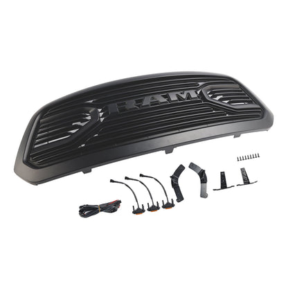 Ram 1500 2013-2018 Dodge Black Big Horn Style Front Bumper Grill