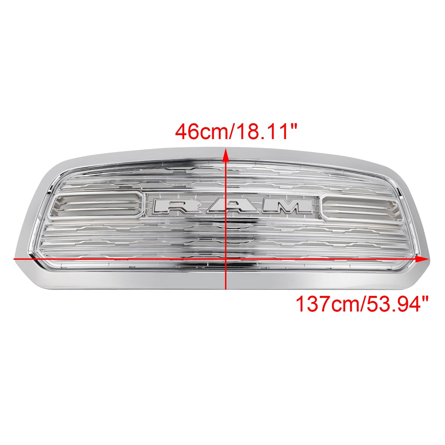 2013-2018 Dodge Ram 1500 LTD Style Front Bumper Grill Grille Chrome