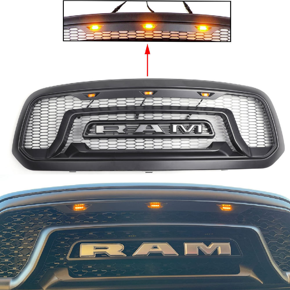 2013-18 Ram 1500 Hood Front Grille Honeycomb Dodge Bumper Grill ABS Front Bumper Generic