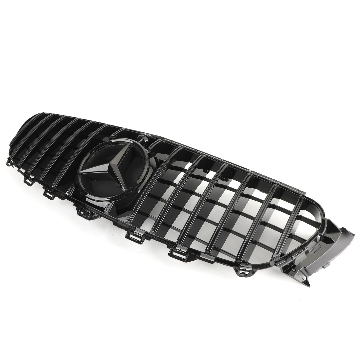 2016-2019 Mercedes Benz W213 E-Class E200 E300 E400 E43 GTR Style Grill Front Glossy Black Grille With Star Emblem