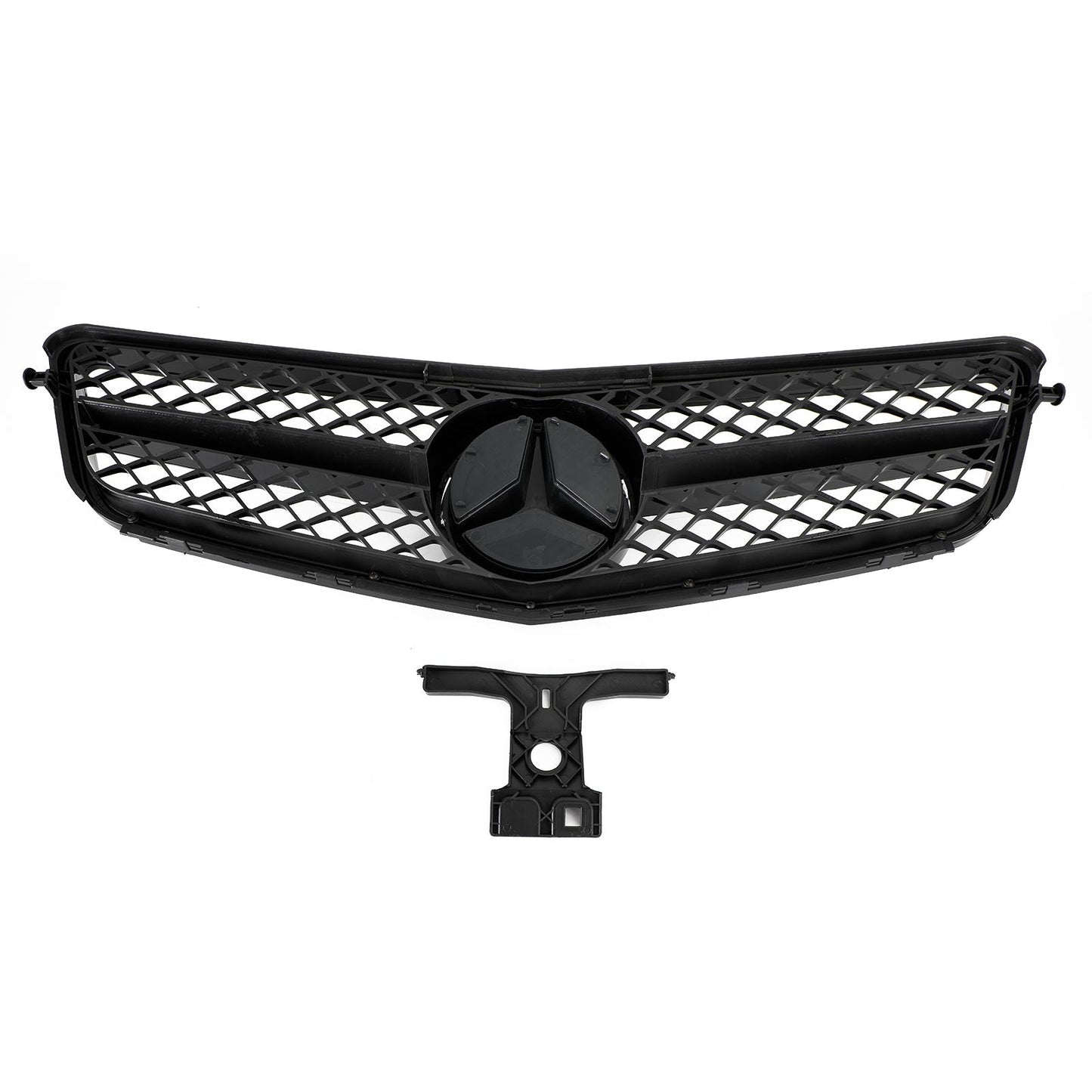 Mercedes Benz 2008-2014 C-Class W204 C250 C300 C350 Front Bumper Grill Black Replacment Grill