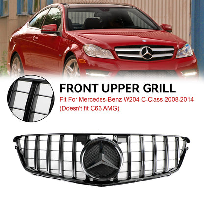 2008-2014 Mercedes Benz W204 C-Class C250 C300 C350 Front Bumper Grill GT Style Grille