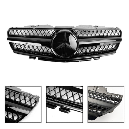 2002-2006 Mercedes Benz R230 SL Class SL350/500/600/SL55/65 1 Fin Star Grill black Chrome Grille