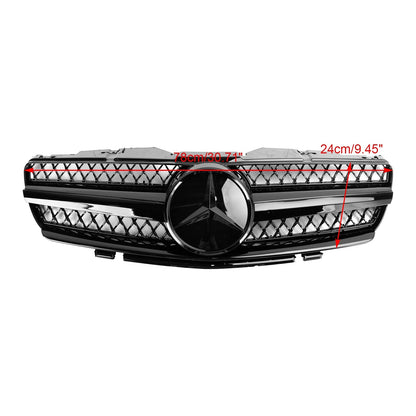 2002-2006 Mercedes Benz R230 SL Class SL350/500/600/SL55/65 1 Fin Star Grill black Chrome Grille