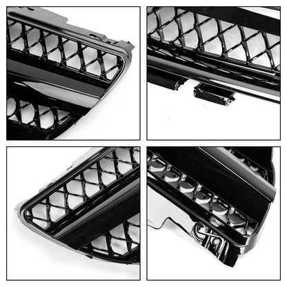 2002-2006 Mercedes Benz R230 SL Class SL350/500/600/SL55/65 1 Fin Star Grill black Chrome Grille