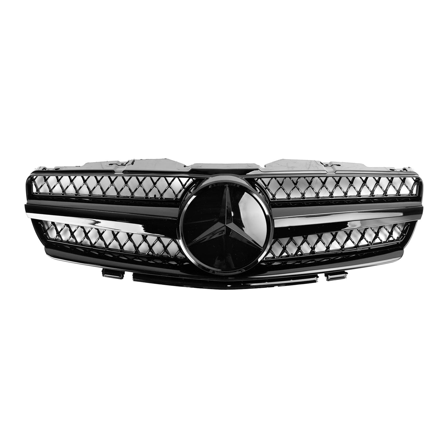 2002-2006 Mercedes Benz R230 SL Class SL350/500/600/SL55/65 1 Fin Star Grill black Chrome Grille