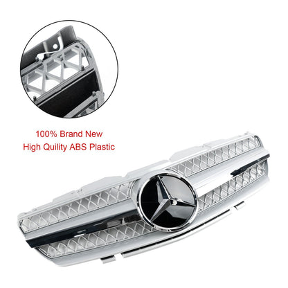 2002-2006 Mercedes Benz SL-Class R230 SL350 SL500 SL600 SL55 SL65 Front Bumper Grill Silver Chrome Grille