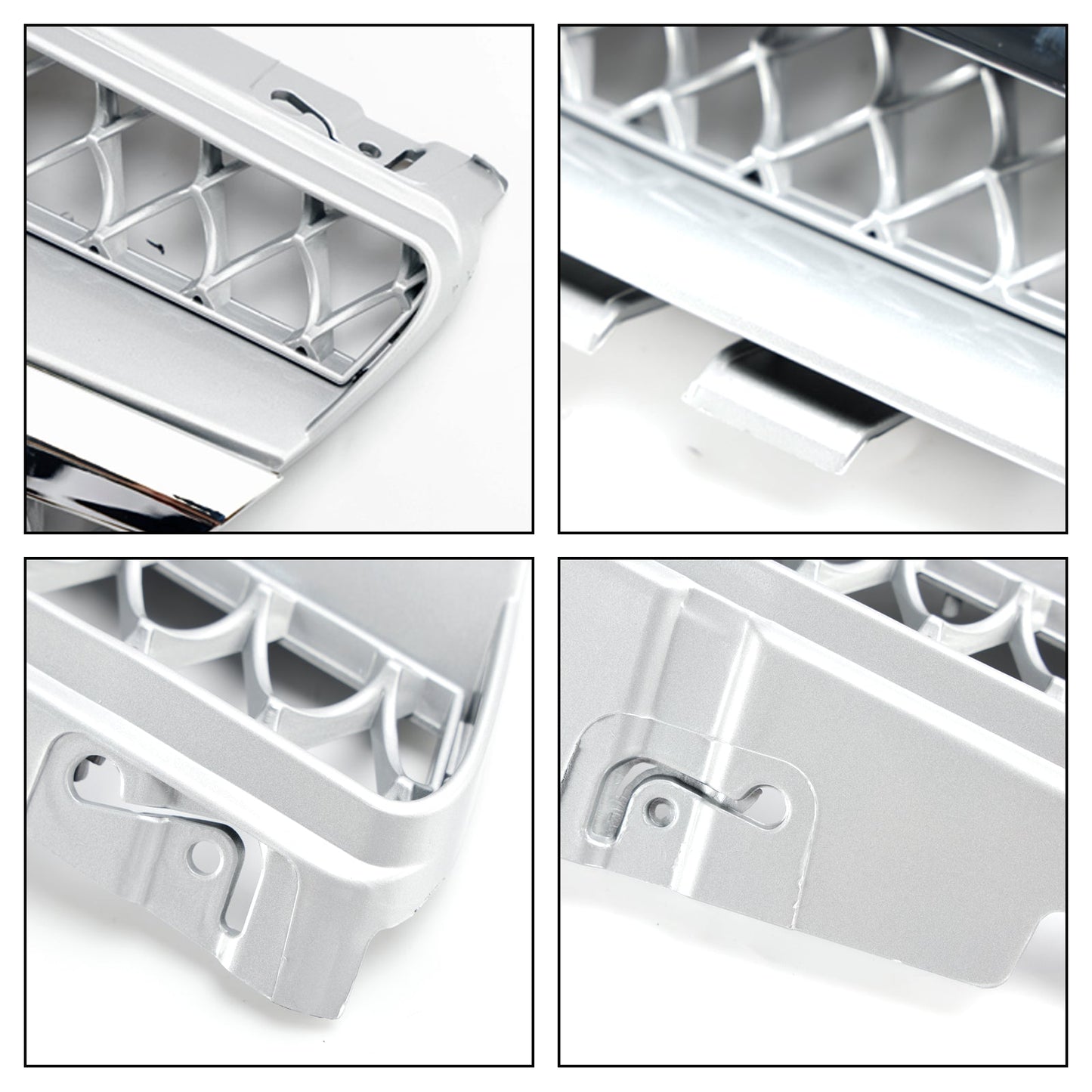 2002-2006 Mercedes Benz SL-Class R230 SL350 SL500 SL600 SL55 SL65 Front Bumper Grill Silver Chrome Grille