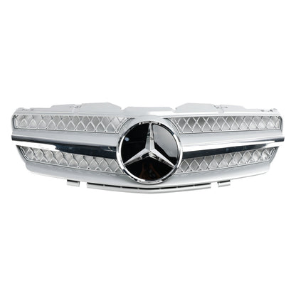 2002-2006 Mercedes Benz SL-Class R230 SL350 SL500 SL600 SL55 SL65 Front Bumper Grill Silver Chrome Grille