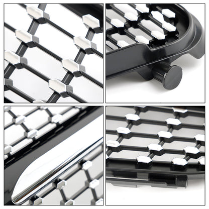 2008-2014 W204 C300 C350 C250 C200 Benz C-Class Diamond Black Chrome Front Grill