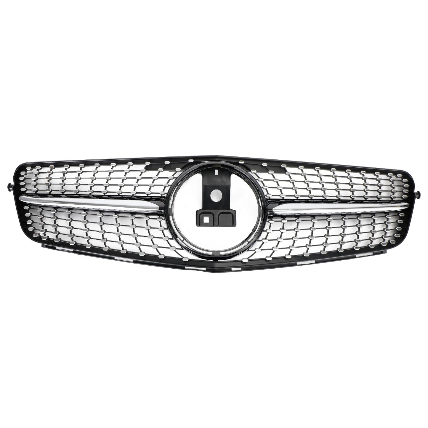Mercedes Benz C-Class W204 Diamond Chrome Front Grille 2008-2014 Replacement Bumper Grill