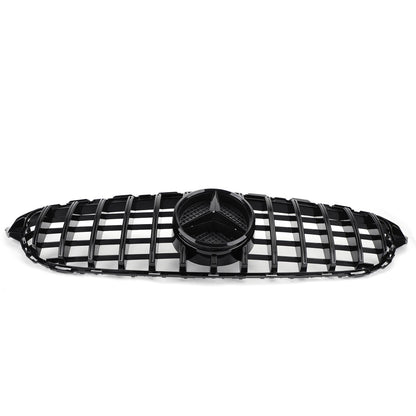 2015-2018 Mercedes Benz C-Class W205 C205 A205 C200/250/300/350/C43 GTR Style Front Bumper Grill Replacement Black Grille