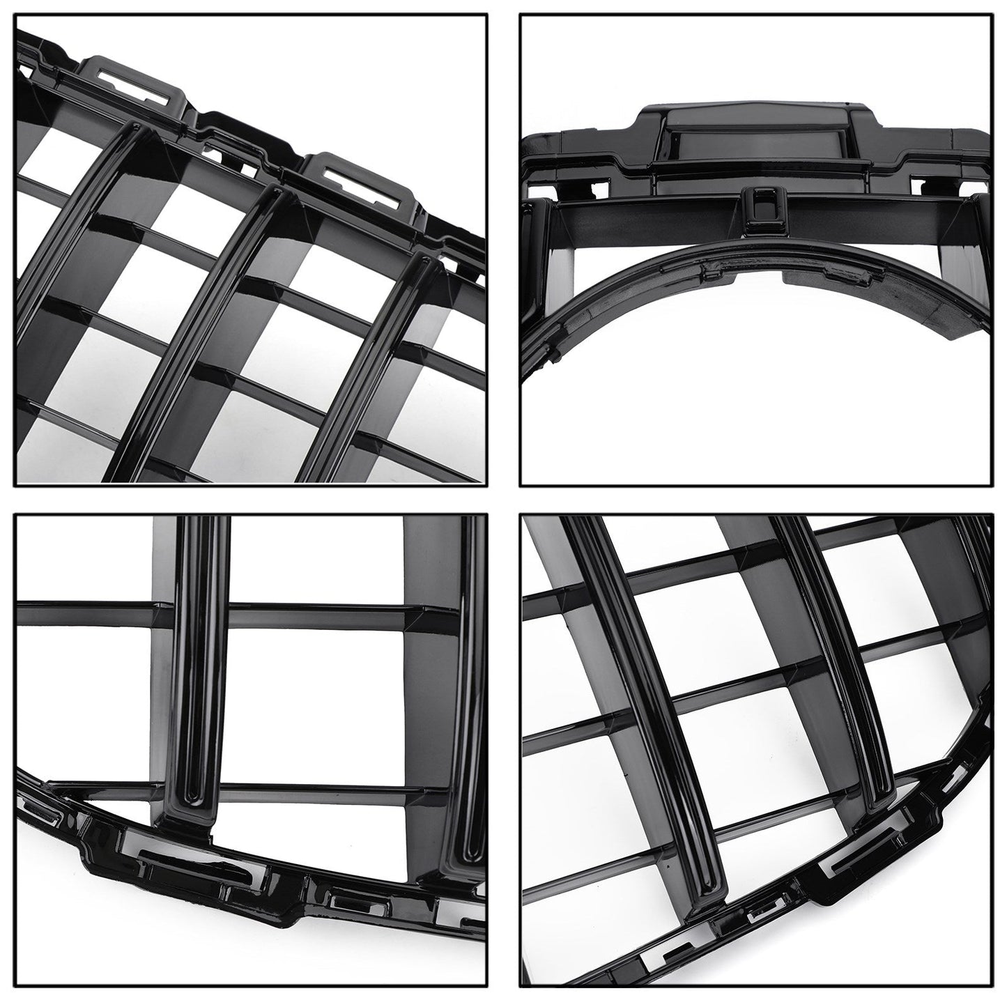 2015-2018 Mercedes Benz C-Class W205 C205 A205 C200/250/300/350/C43 GTR Style Front Bumper Grill Replacement Black Grille