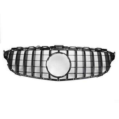 Mercedes Benz | 2015-2018 | C-Class W205 C205 | GTR Grill | Glossy Black | Front Grille With Star Emblem