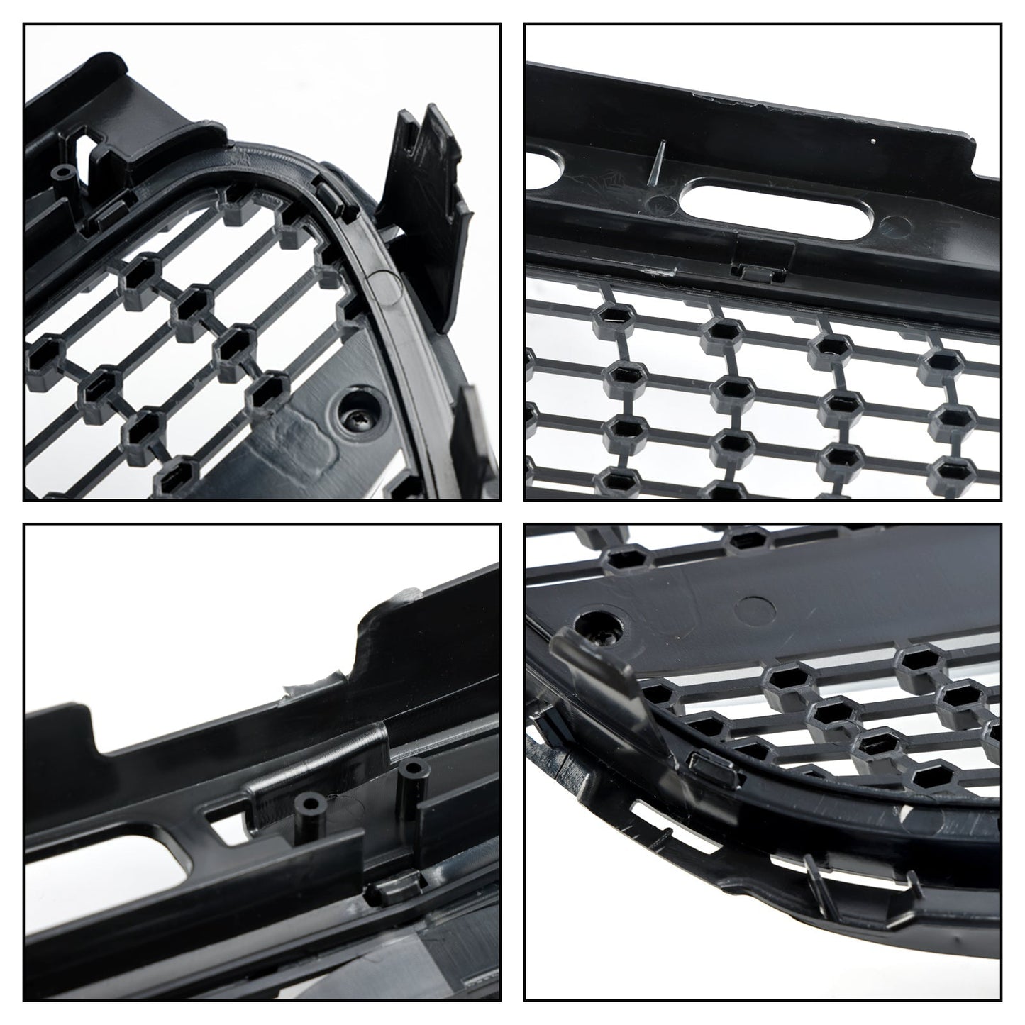 Mercedes E-Class W212 2013 2014 2015 2016 Benz Diamond Style Grill Front Bumper Replacement Chrome Grille W/ Emblem