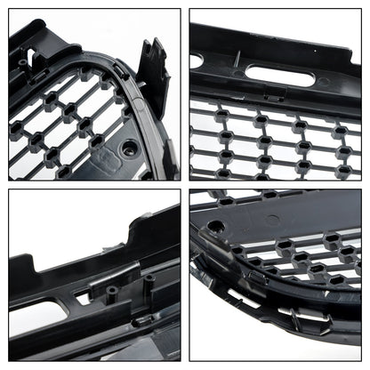 Mercedes E-Class W212 2013 2014 2015 2016 Benz Diamond Style Grill Front Bumper Replacement Chrome Grille W/ Emblem
