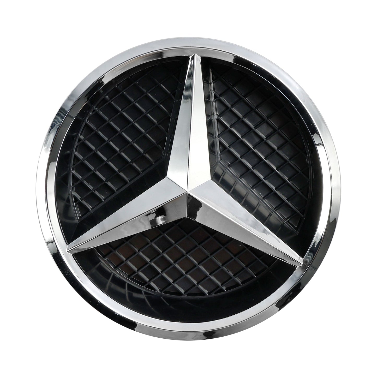Mercedes E-Class W212 2013 2014 2015 2016 Benz Diamond Style Grill Front Bumper Replacement Chrome Grille W/ Emblem