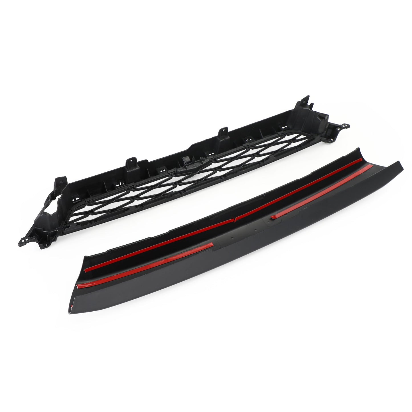 2020-2024 Toyota 4Runner 2 Piece Front Bumper Grille TRD PRO Style Black Grill Kit W/ LED