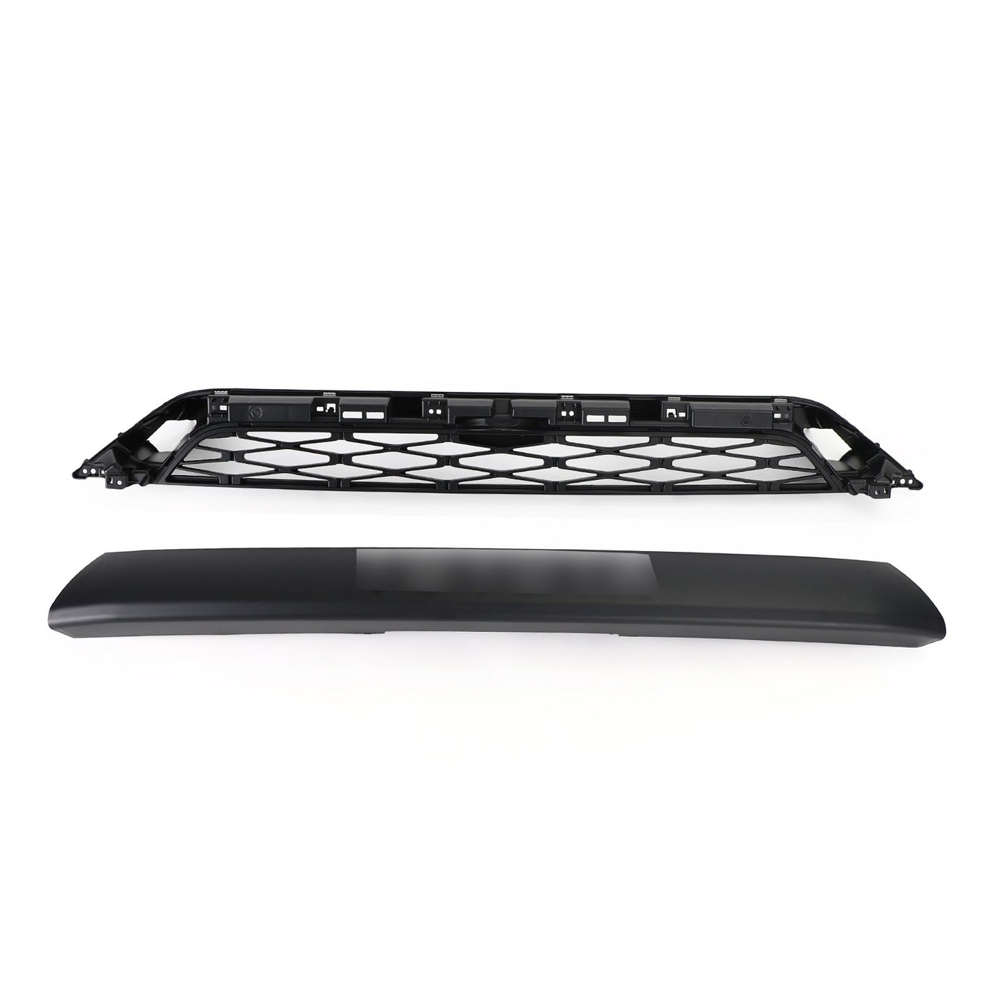 2020-2024 Toyota 4Runner 2 Piece Front Bumper Grille TRD PRO Style Black Grill Kit W/ LED