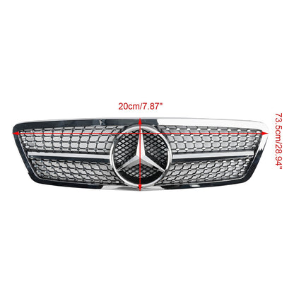 2001-2007 Mercedes-Benz C-Class W203 Front Bumper Grille Chrome Replacement Grill