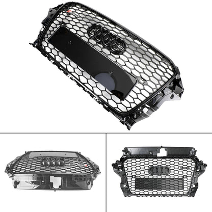 Audi A3/ A3 Sline/ S3 2013-2016 Black Grill Replacement Front Bumper Grille W/ Ring Emblem