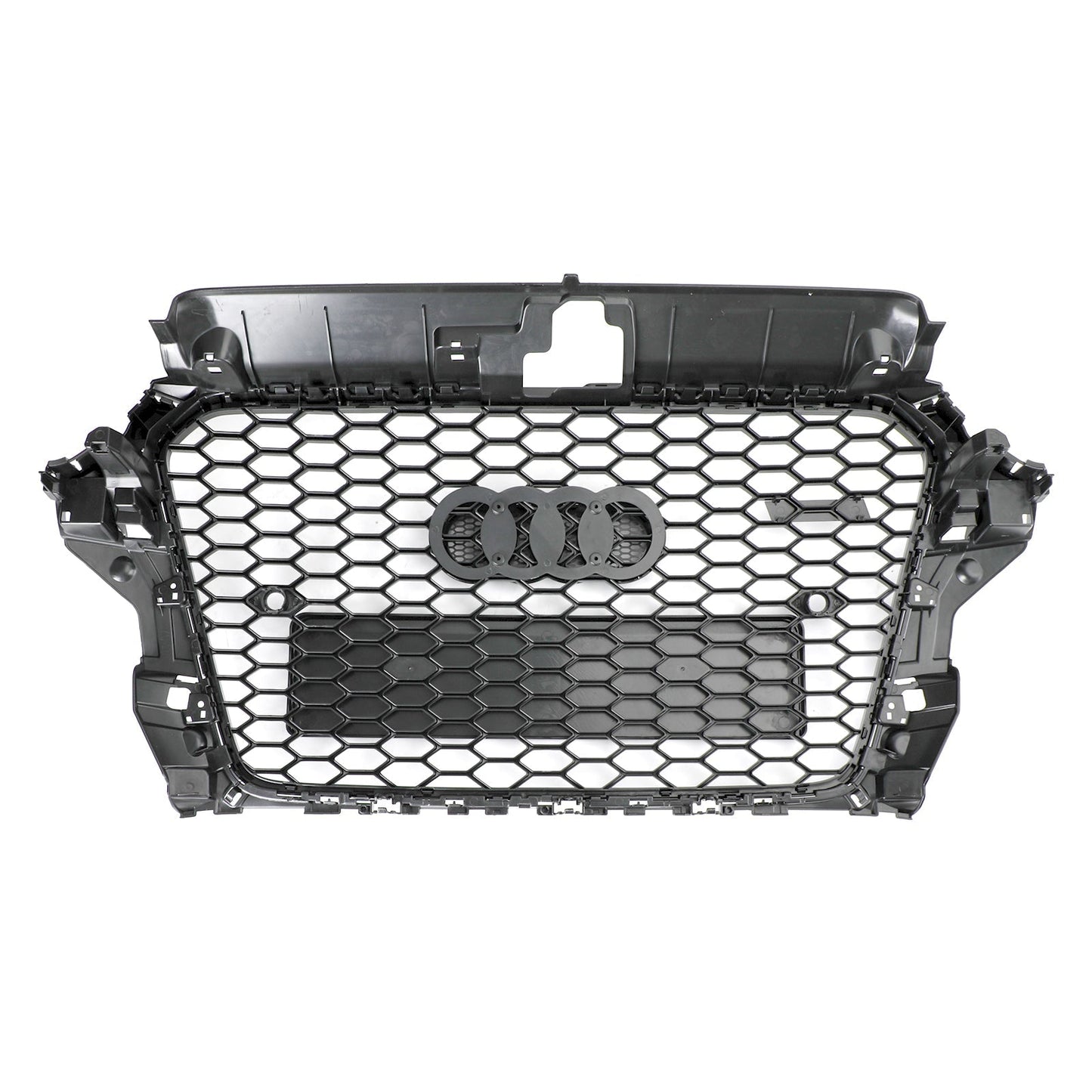 Audi A3/ A3 Sline/ S3 2013-2016 Black Grill Replacement Front Bumper Grille W/ Ring Emblem