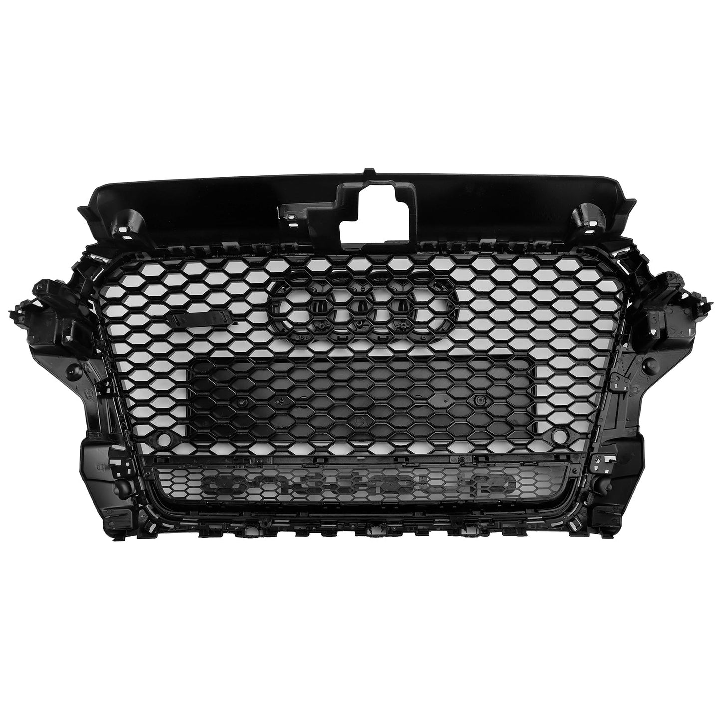 Audi A3/ A3 Sline/ S3 2013-2016 Black Grill Replacement Front Bumper Grille W/ Ring Emblem
