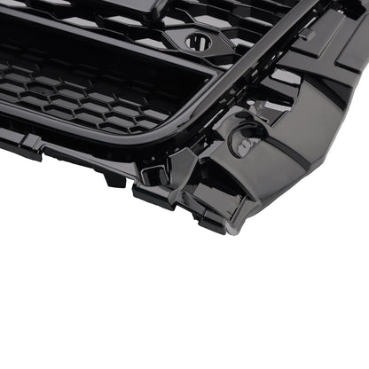 Audi A3/ A3 Sline/ S3 2013-2016 Black Grill Replacement Front Bumper Grille W/ Ring Emblem