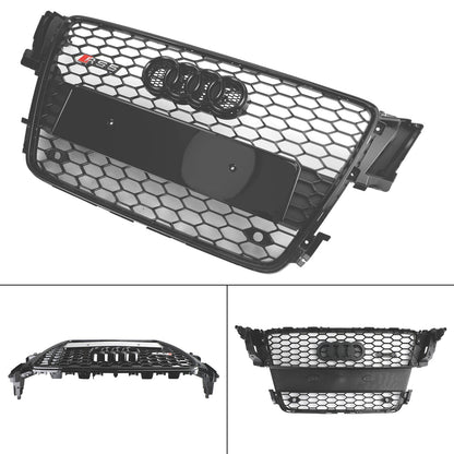 2008-2012 Audi A5 / S5 B8 RS5 Style Hood Honeycomb Sport mesh Grill Replacement Black Grille