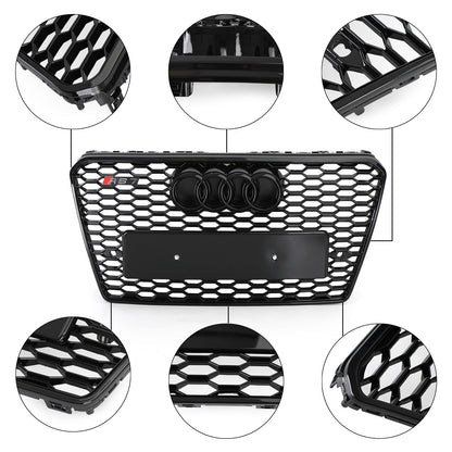 2010-2015 Audi A7 / A7 Sline / S7 RS7 Style Grille Honeycomb Sport Frpnt Bumper Glossy Black Grille