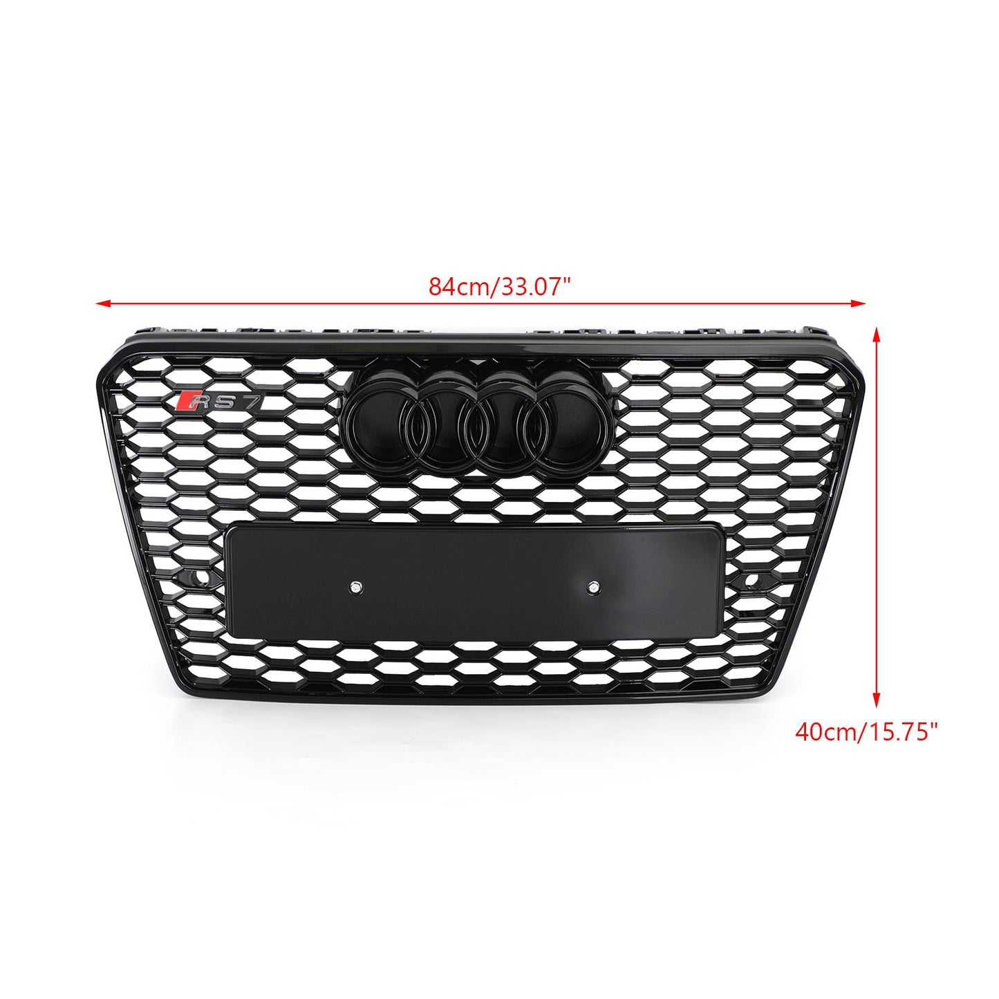 2010-2015 Audi A7 / A7 Sline / S7 RS7 Style Grille Honeycomb Sport Frpnt Bumper Glossy Black Grille