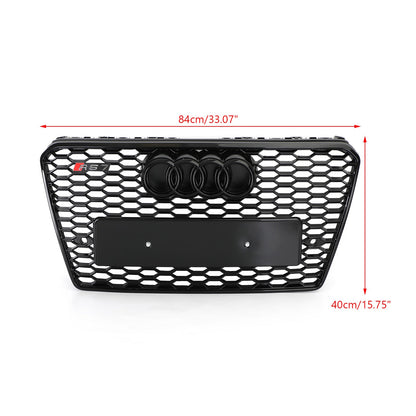 Audi A7 S7 2010-2015 Grill Replacement RS7 Style Honeycomb Sport Mesh Hex Black Grille