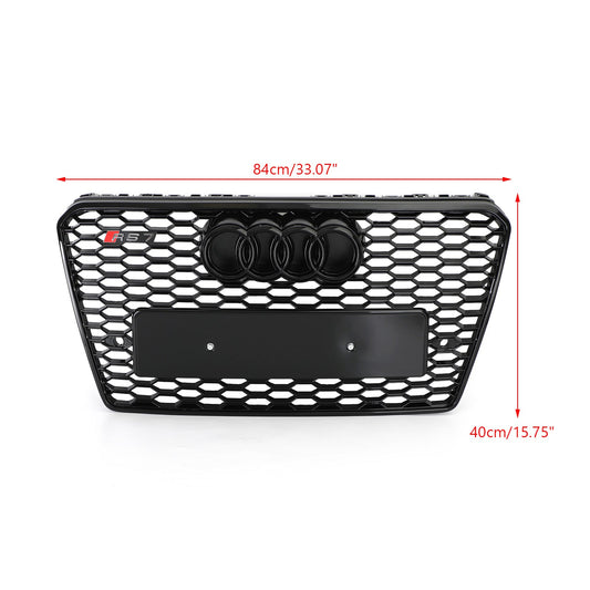 Audi A7 S7 2010-2015 Grill Replacement RS7 Style Honeycomb Sport Mesh Hex Black Grille