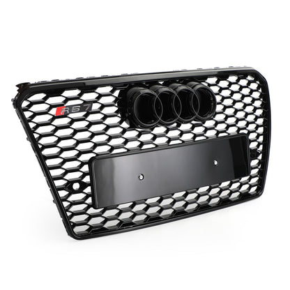 2010-2015 Audi A7 / A7 Sline / S7 RS7 Style Grille Honeycomb Sport Frpnt Bumper Glossy Black Grille